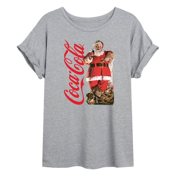 Coca-Cola - Vintage Santa With Presents - Juniors Ideal Flowy Muscle T-Shirt