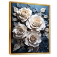 thumbnail image 2 of Designart "Moonlit Rose Serenity II" Roses Floater Framed Wall Decor, 2 of 5