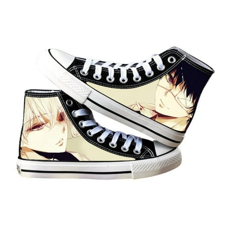

Hottest Anime Tokyo Ghoul Print Canvas Shoes Velvet Japanese Anime Student Men and Women Unisex Casual Shoe Lovers Couples Shoes