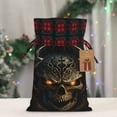 thumbnail image 5 of Gaeub Metal Evil Skull Print Christmas Gift Bag with Drawstrings,Drawstring Gift Bag for Xmas,Christmas Linen Bag,Gift Wrapping Bags for Presents Party -Black, 5 of 8