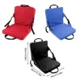 thumbnail image 3 of Coussin Pliable avec Support Dorsal Outils de Camping Intérieur Extérieur Multi-Couleurs Polyester Siège de Canot Navigation Randonnée Pelouses Stade Bleu, 3 of 6