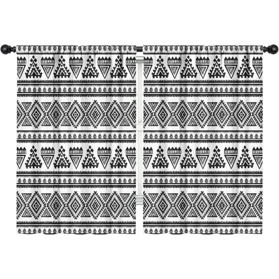 Blackout Kids Curtains,Boho Bohemia Geometric Line Art Childrens Insulated Curtains Set Of 2,Bedroom Essentials,Toddler Room Decor 42"x63"(106x160cm)