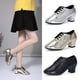thumbnail image 2 of Zapatos de cuero de diseño de piel de serpiente para mujer, zapatos de tacón de suela suave para baile de salón, Salsa moderna, Jazz y Tango, 2 of 5