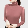 thumbnail image 4 of Sexlip Women's Soft Long Sleeve High Neck Sheer Mesh Tops Pullover Baselayer Fitted Undershirts Lightweight Slim Trendy Shirts Pink XXL, 4 of 6