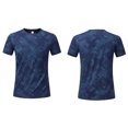 thumbnail image 4 of Leey-World Men's T Shirt Short Sleeve Cotton Blend T-Shirts Cre Men's T Shirts(Dark Blue,L), 4 of 8