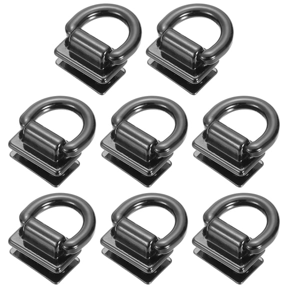 Metal Bag Connector with D Ring, 8Pack 18mm Purse Bridge Hanger Buckle with Screws (Metallic Black)