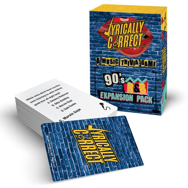 WHEANG Lyrically Correct '90s R&B Extension Pack Music Trivia Card Game On Finish The Lyrics Challenge Fun For Adults Or Family Night