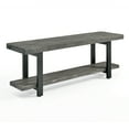 thumbnail image 6 of Alaterre Pomona 48" Metal and Reclaimed Wood Wall Coat Hook with Bench, Slate Gray, 6 of 10