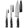 thumbnail image 2 of Cuisinart Classic Forged High-Carbon Stainless Steel full-tang Triple Rivet Knife Set With Black Blade Cover/Shealths (3-Piece), 2 of 3