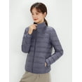 thumbnail image 3 of Wenseny Women’s Long Sleeve Stand-Up Collar Padded Down Puffer Coat Dark Blue 2XL, 3 of 6