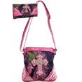 thumbnail image 1 of Gold Rush MG21WC106SET-PK - CAM Rhinestone Cross Embroidery Messenger Bag with Matching Wallet - Pink & Cam, 1 of 1