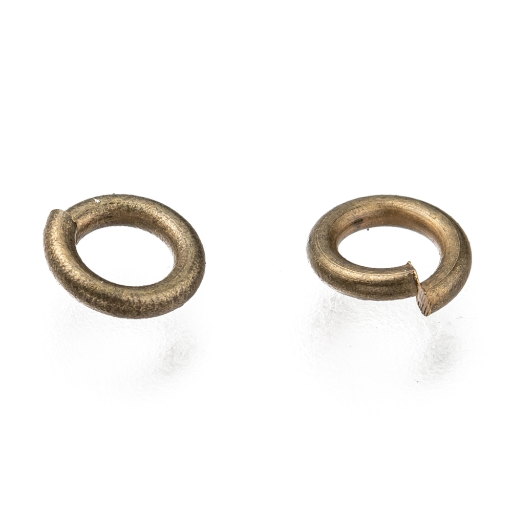 Open Jump Rings Brass Jump Rings Cadmium Free & Lead Free Bronze 5x1mm 18 Gauge Inner Diameter: 3mm about 6000pcs/500g
