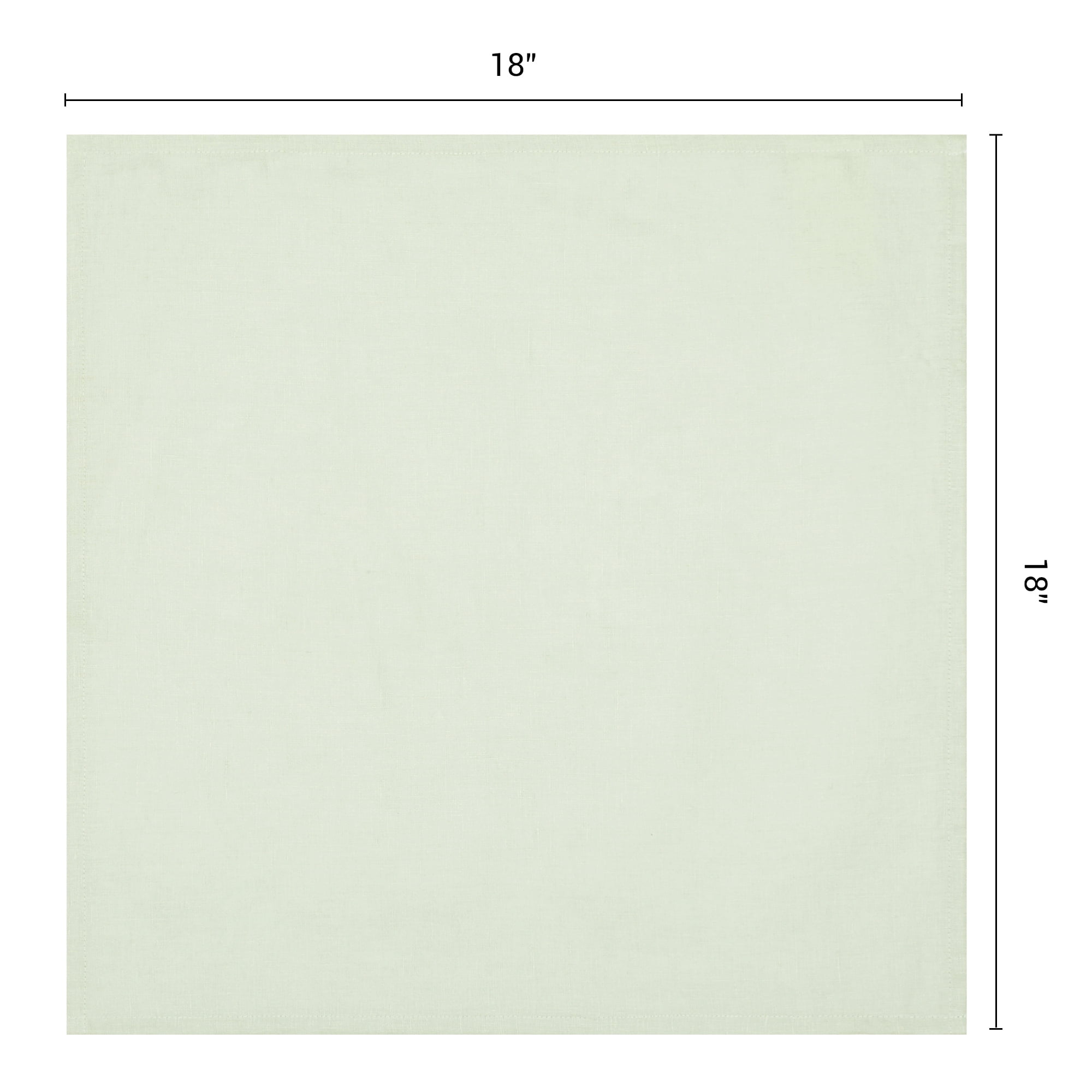 Unique Bargains 6Pcs Cotton Reusable Party Cloth Napkins Jade Green 18x18inch