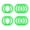 Green, variant on SunniMix 10 Pieces Watermelon Display Stands 18cm Fixing Circles for Home Supermarket Blue
