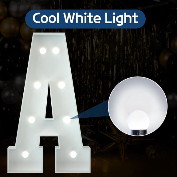 PYYAN-Marquee Letters 3 Feet Tall Large Light Up Letters Decorations Wedding Engagement Proposal White Party Decorations Marry Me Sign Big Cardboard Backdrop A