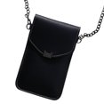 thumbnail image 1 of Bolso bandolera Mujer Bolso bandolera Cadena de piel sintética Pantalla táctil Bolsa de almacenamiento para teléfono, Negro Advancent AP000967-03, 1 of 7