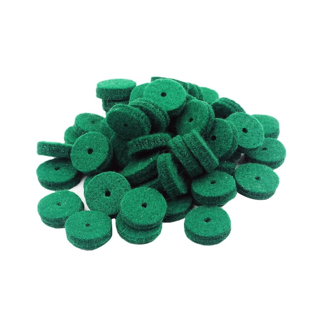 SHOWERORO 90Set Green Felt Piano Washer for Keyboard and Drum Set Repair 2.8x2.8x0.3In