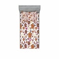 thumbnail image 2 of Ambesonne Floral Fitted Sheet & Pillow Sham Set, Blooming Flower Pattern, Queen, Yellow Purple Magenta, 2 of 3
