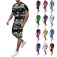 thumbnail image 2 of Vedolay Short Set For Men Casual Summer Men's 2 Piece Summer Outfits Fashion Casual Shirt and Shorts Tracksuit Set,Beige S, 2 of 3