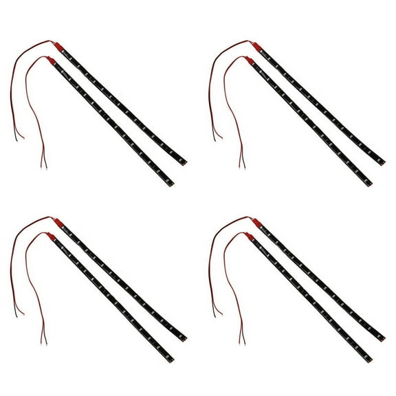 8 X String Lights 15 LED Strips 30 cm Red Light Chain 12V