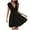 Black, variant on Women's Summer Mini Dress Cap Sleeve Deep V Neck Halter Tiered Babydoll Dress Casual A-Line Dresses