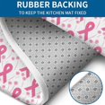 thumbnail image 4 of Pink Breast Cancer and Pioneer Flower Bathroom Rugs Sets 3 Piece,Toilet Cover Set,Absorbent Non Slip Bathroom Mats Sets with U-Shaped Contour Rug Toilet Rug Set, 4 of 5