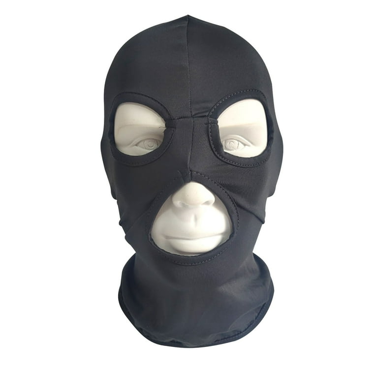 UTSJKR 3 Hole Black Balaclava Ski Mask, Thin Full Face Mask for