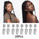 thumbnail image 3 of Ofertas Únicas 20 Abrazaderas para Cabello Dreadlock Clips de Cabello en Forma de Hoja Hueca Tono Plateado, 3 of 5