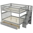thumbnail image 6 of imerelez Full over Full Bunk Bed with Two Drawers and Storage, Gray, 6 of 9