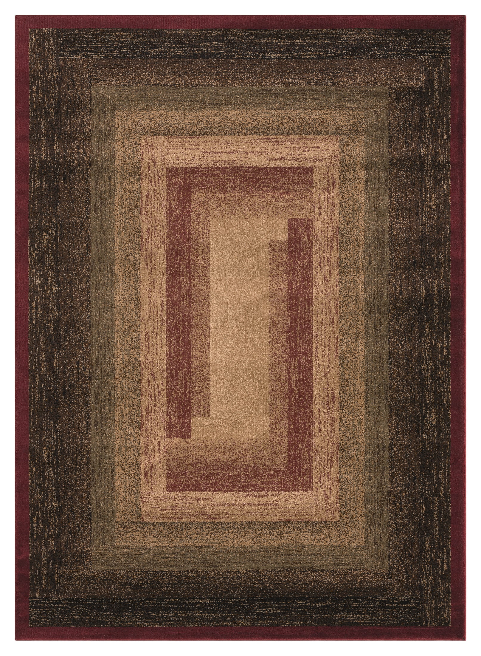 United Weavers Plateau Meadows Transitional Border Area Rug, Red, 5'3" x 7'2"