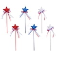 thumbnail image 1 of Ornamentos Colgantes La Del Día Los Caídos Glitter Star Bow Picks Foam Sticks Favors Fiesta Independencia (6pcs), 1 of 9