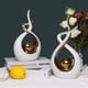thumbnail image 5 of Decoración del hogar, arte abstracto moderno, estatua de cerámica, decoraciones de mesa para comedor, sala de estar, oficina, centro de mesa (blanco y dorado, pequeño, un par), 5 of 5