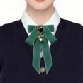 thumbnail image 6 of Segolike Bow Tie Ribbon Brooch Bowknot Shirt Tie Bowknot Bow Tie Costume Accessories Ladies Gift Necktie Bow Brooch for Suit Women DIY Dark Green, 6 of 8