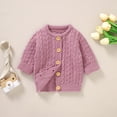thumbnail image 2 of Vedolay Girls Casual Tops Girls Knit Sweaters Button V Neck Long Sleeve Pullover Jumper Tops,Pink 3-6 Months, 2 of 5