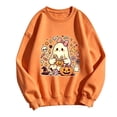 thumbnail image 4 of Halloween Sweatshirt for Women Sweatshirt Casual Wear with Long Sleeve Crewneck for Autumn and Winter Comfort Orange M, 4 of 4