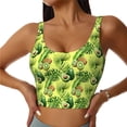 thumbnail image 1 of Fotbe Kiwi and Avocado Sujetador Deportivo Largo sin Aros para Mujer con Almohadillas y Soporte Medio, Transpirable y Absorbente, Camiseta Tipo Chaleco o Tank Top-X-Large, 1 of 8