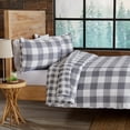 thumbnail image 2 of Great Bay Home Buffalo Check Lodge Reversible Reversible Quilt Set With Shams  (Full / Queen, Felix - Grey), 2 of 7