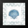thumbnail image 2 of Adams, Emily 15x15 Black Modern Framed Museum Art Print Titled - Navy Scallop Shell on Newsprint, 2 of 5