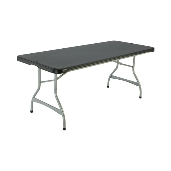 LIFETIME - Table pliable commerciale premium de 6 pieds, couleur granit Noir