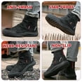 thumbnail image 5 of Men's Steel Toe Safety Boots,Non Slip Ankle Protection Safety Shoes,Puncture-Resistant Work Shoes for Factory|Construction|hiking|Outdoor,Black Size 9.5, 5 of 11