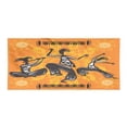 thumbnail image 1 of Orange Beach Towel, Dancer with Poly Rhythm Total Body Articulations Design Warm Colored Print, Quick Dry Soft Ultra Compact Microfiber for Camping Sports Yoga Hiking, Orange and Black, by Ambesonne, 1 of 2