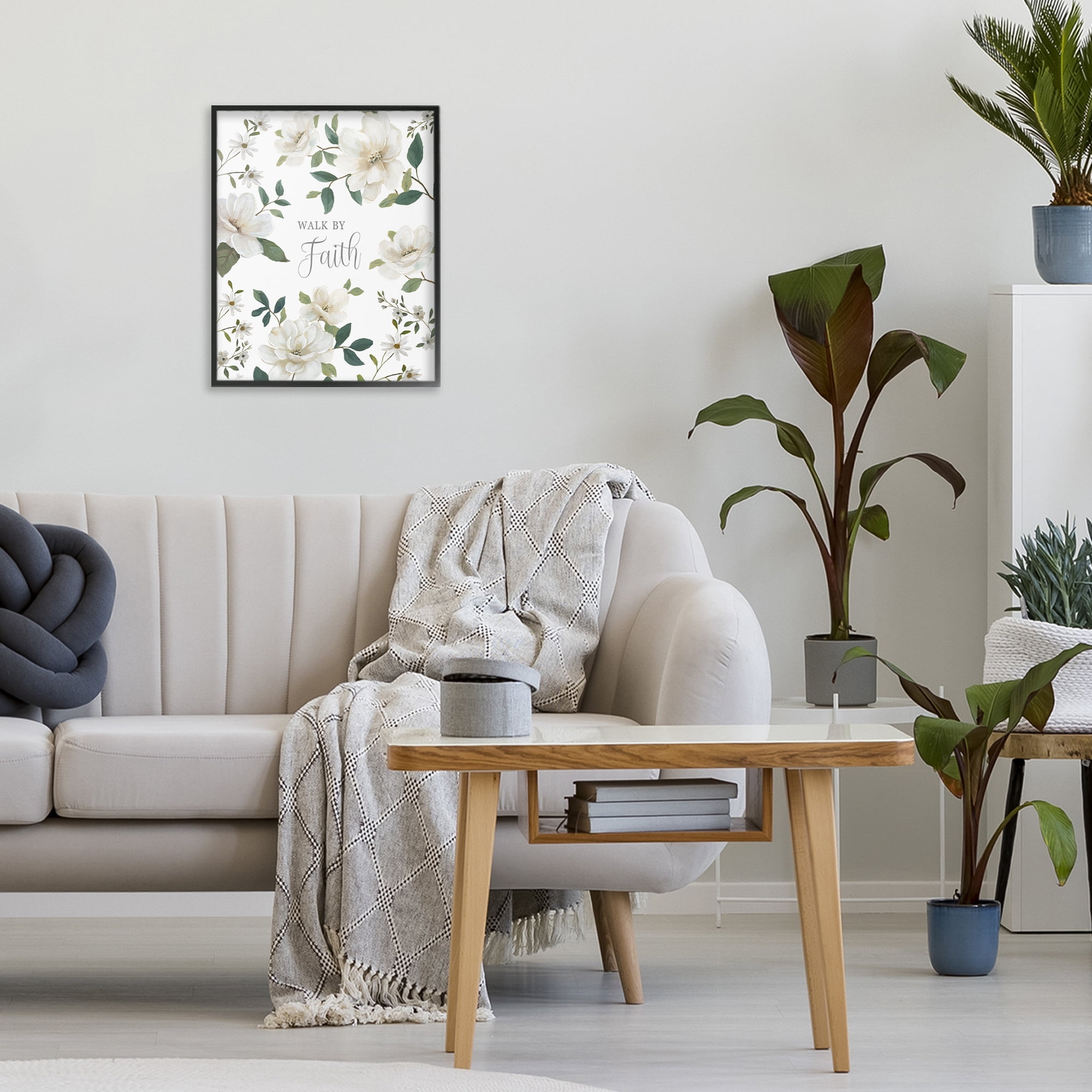 Stupell Industries Floral Walk By Faith Black Framed Giclee Art, design by Nan