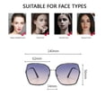 thumbnail image 2 of Gafas de sol retro europeas y americanas de montura grande, gafas de sol de moda, hechas de TAC y metal, 2 of 5