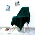 thumbnail image 2 of Ultra Soft Fuzzy Plush Toddler Bed Blanket, Warm and Lightweight Fleece Stripes Crib Throw Blanket, 30" x 40", Dark Green, 2 of 5