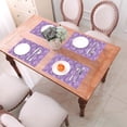 thumbnail image 6 of YFYANG Washable Heat-Resistant Placemats, 70% PVC/30% Polyester, Purple Floral Stripes Kitchen Table Mat, 12" x 18" 1 Piece, 6 of 6