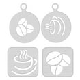 thumbnail image 3 of 2Pcs Creative Coffee Stencils Latte Art Stencils Powdered Sugar Sieve Template, 3 of 5