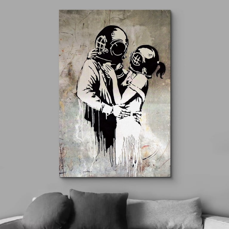 HFDF Canvas Prt Wall Art Banksy British Artist Deep Sea Diver