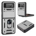 thumbnail image 2 of Estuche Para Teléfono Compatible Con Samsung Galaxy Z Flip 3 Tpu Soporte De Anillo De Metal Magnético Cubierta De Estuche A Prueba De Golpes Moyic  EL016467-04, 2 of 5
