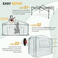 thumbnail image 6 of EAGLE PEAK 8x6 Portable Walk-in Greenhouse Instant Pop-up Fast Setup Indoor Outdoor Plant Gardening Greenhouse Canopy, Front and Rear Roll-Up Zipper Entry Doors and 2 Large Roll-Up Side Windows, 6 of 11