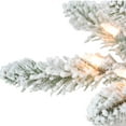 thumbnail image 2 of NEW! Puleo Intl. 7.5' ROYAL MAJESTIC Fraser Fir Flocked Green Tree with MEMORY TIPS and SURE-LIT POLE with 600 UL-Listed PRE-ATTACHED Lights, 2 of 5